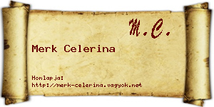 Merk Celerina névjegykártya